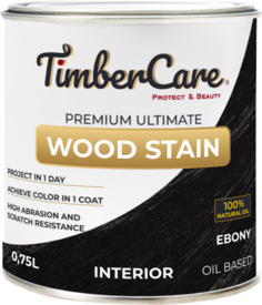 Масло для дерева и мебели TimberCare Wood Stain, Эбеновое дерево/ Ebony, 0.75 л