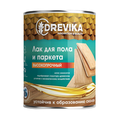 Лак для паркета и мебели Drevika, алкидный, глянцевый, 0,8 кг