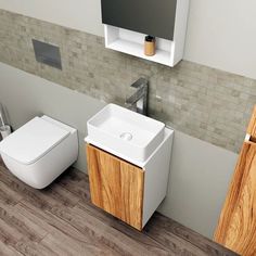 Комплект для ванной, 4 предмета Bau (Тумба 40 + раковина 38х24 + смеситель + выпуск) Bauedge