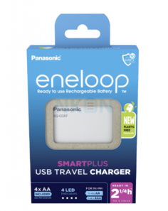 Зарядное устройство Eneloop Smart-Quick Kit с USB 4 слота + 4 аккумулятора AA 2000мА/ч Panasonic