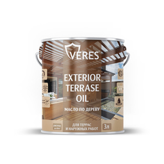 Масло для дерева Veres Exterior Terrase Oil, 3 л, белое