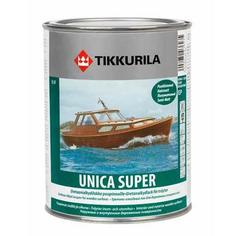 Лак Tikkurila Unica Super уретано-алкидный полуматовый бесцветный 0,9 л
