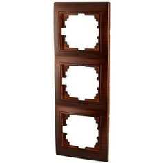 Lezard MIRA Рамка 3-ая вертикальная вишня 701-0601-153