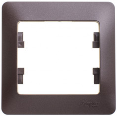 1-постовая рамка GLOSSA, шоколад {GSL000801} Schneider Electric