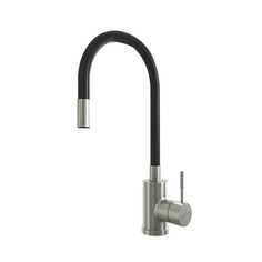 Смеситель для кухни Mixline гибкий излив, черный MLSS-0325