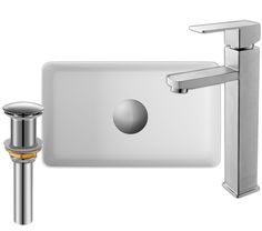 Раковина накладная со смесителем и выпуском Bau Hotel mini Размер 38х24, белая Bauedge