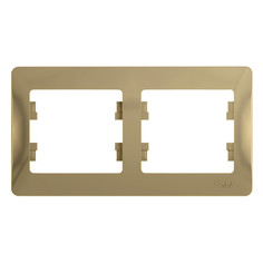 2-постовая рамка GLOSSA, горизонтальная, титан {GSL000402} Schneider Electric