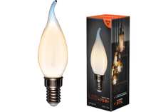 Лампа филаментная Свеча на ветру REXANT CN37 9.5 Вт 2700K E14 матовая колба 604-113