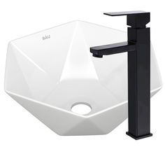 Раковина накладная на столешницу BAU Crystal 40х40, белая + смеситель Bauedge
