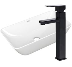 Раковина чаша накладная прямоугольная BAU Spectrum mini 47х24, белая + смеситель Bauedge