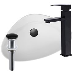 Раковина накладная со смесителем и выпуском Bau Triangle Размер 59х39, белая Bauedge