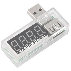 Тестер-индикатор USB зарядных устройств угловой белый No Brand