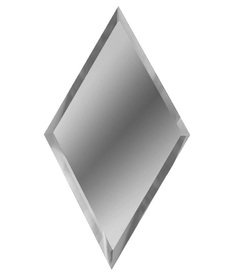 Плитка ДСТ Зеркальная плитка Ромбы с фацетом 10 мм РЗС1-01 20 х 34 см серебряный
