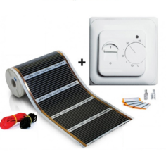 Пленочный теплый пол 9,6 м.кв. RexVa КОМПЛЕКТ ширина 80см