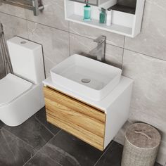 Комплект для ванной, 4 предмета Bau (Тумба 60 + раковина 48х37 + смеситель + выпуск) Bauedge