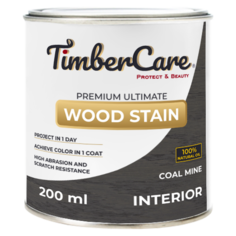 Масло для дерева и мебели TimberCare Wood Stain, Угольная шахта/ Coal Mine, 0.2 л