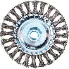 CUTOP Щетка для УШМ, 125 мм, М14, Плоская, крученая проволока 0,5 мм 82-532