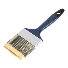 Кисть плоская ТУНДРА, искусственная щетина, пластиковая рукоятка, 3", 75 мм Tundra