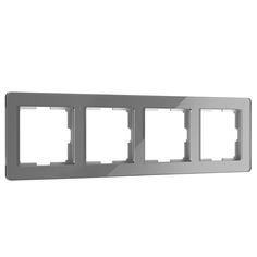 Рамка для розетки и выключателя на 4 поста Werkel Acrylic W0042704 графит из акрила