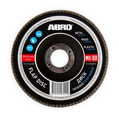 Круг лепестковый торцевой ABRO 125х22,23 Р80 - 10 шт.