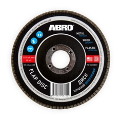 Круг лепестковый торцевой ABRO 125х22,23 Р80 - 10 шт.