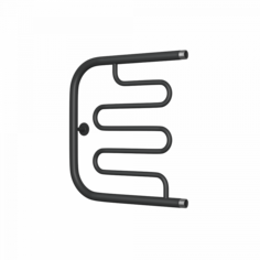 Полотенцесушитель водяной Маргроид Фокстрот B25, (ВхШ) 50х50, черный матовый