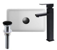 Раковина накладная со смесителем и выпуском Bau Hotel mini 37х23, белая Bauedge