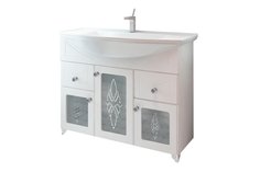 Тумба EvaGold Chloe 100 с умывальником Kirovit Стиль 1050 (комплект)
