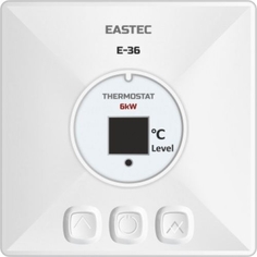 Терморегулятор Eastec E-36 для теплых полов и обогревателей, белый. Накладной