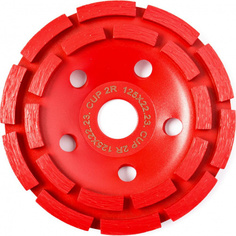 Чашка алмазная 125 х 22,2 мм RedVerg, 900381, двухрядная
