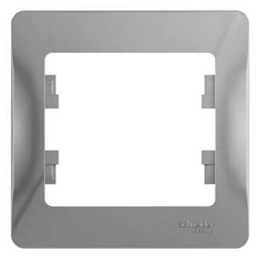 Рамка Schneider Electric Glossa 1 пост. Алюминий