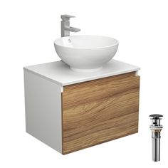 Комплект для ванной, 4 предмета Bau (Тумба 60 + раковина D41 + смеситель + выпуск) Bauedge