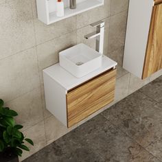 Тумба с раковиной и смесителем Bau (Тумба 50 + раковина 24х24 + смеситель) Bauedge