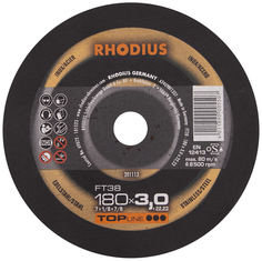 Отрезной прямой диск RHODIUS по стали и нержавеющей стали, для болгарки/УШМ, быстрый рез,