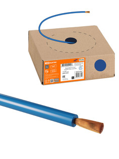 Провод ПуГВ 1х0,5 ГОСТ в коробке (250м), синий TDM SQ0124-1402