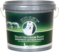 Краска интерьерная моющаяся husky 28722 5л белая бархатисто-матовая