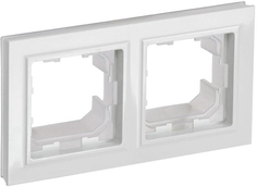IEK BRITE Рамка 2-мест. IP44 РУ-2-БрБ-44 бел.