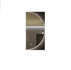 Зеркало круглое парящее Муза 130*65 1/2 половина для ванной с нейтральной LED-подсветкой Alias