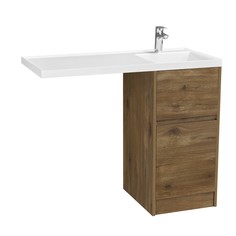 Тумба под раковину без фасада Aquaton Лондри 40 Дуб рустикальный 1A267001LHDR0