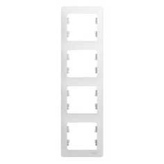 Schneider Electric Рамка Schneider Electric Glossa 4 поста вертикальная. Белая