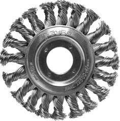 Кордщетка для УШМ дисковая 100мм крученая сталь 22мм Профессионал ЗУБР 35190-100_z02