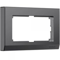 Рамка для розетки и выключателя Werkel Stark W0081864 графит матовый двойная