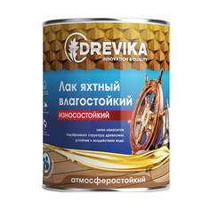 Лак яхтный Drevika, алкидный, глянцевый, 0,8 кг