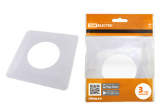 Одноместная защитная рамка для выкл. или розеток для защиты обоев 130х130 мм, белая TDM