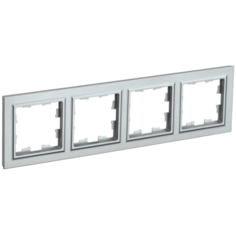Рамка 4-м BRITE РУ-4-1-БрА металл алюм. IEK BR-M42-M-K47