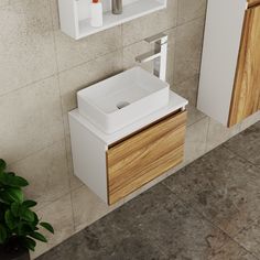 Комплект для ванной, 4 предмета Bau (Тумба 50 + раковина 38х24 + смеситель + выпуск) Bauedge