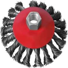 INTERTOOL Щетка конусная 100 мм, для УШМ, М14 (пучки витой проволоки) BT-4100