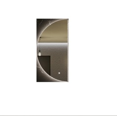 Зеркало круглое парящее Муза 80*40 1/2 половина для ванной с нейтральной LED-подсветкой о Alias