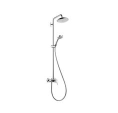 27222000 Croma 220 Showerpipe с однорычажным смесителем, поворотный держатель 400 мм, ?’ Hansgrohe