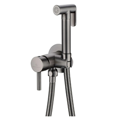 Смеситель встраиваемый с гигиеническим душем Grocenberg GB001 Графит